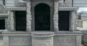 无锡 芝麻灰高档墓碑，土墓，可定制