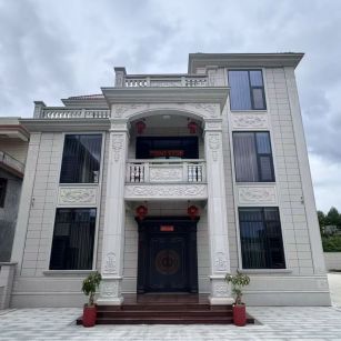 无锡 芝麻白石材别墅干挂案例展示