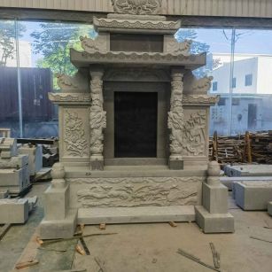 无锡 芝麻灰高档墓碑、土墓，一套也支持定做
