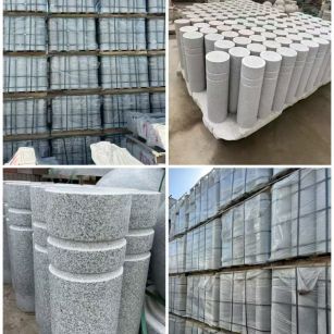 无锡 芝麻白花岗岩挡车柱、隔离柱多少钱