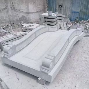 无锡 芝麻灰花岗岩园林景观 小石桥