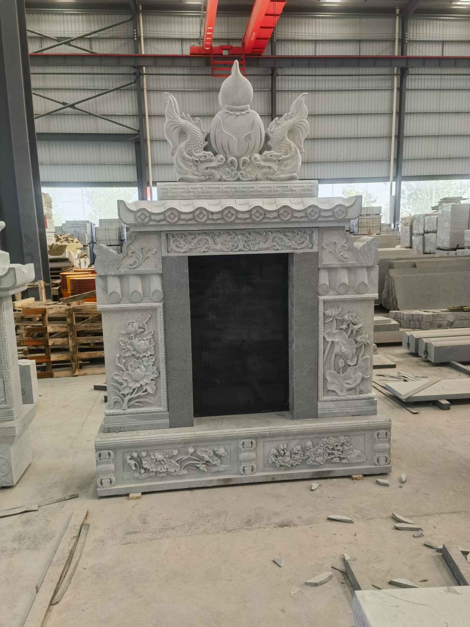 无锡 芝麻灰高档墓碑、土墓，一套也支持定做