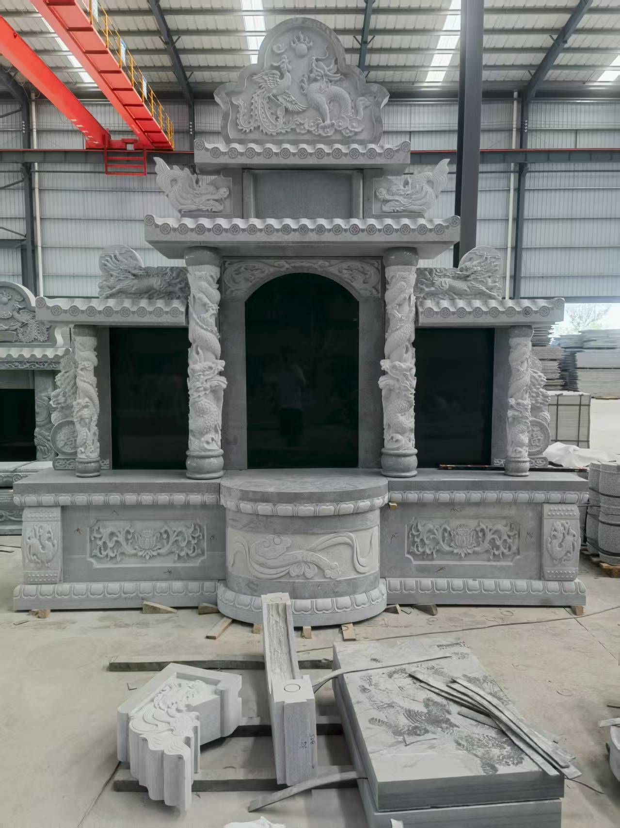 无锡 芝麻灰高档墓碑，土墓，可定制